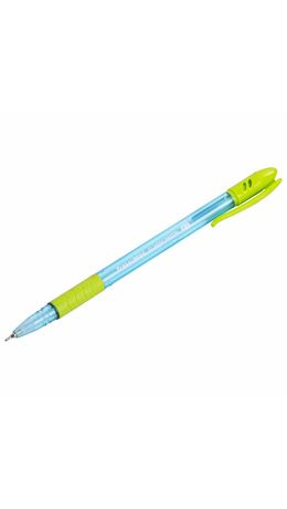 Ручка шариковая масляная с грипом BRAUBERG GLASSY PASTEL MIX, СИНЯЯ, корпус ассорти, линия 0,35 мм,144105