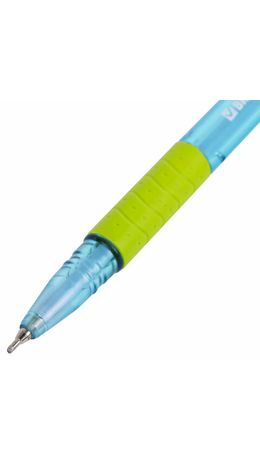 Ручка шариковая масляная с грипом BRAUBERG GLASSY PASTEL MIX, СИНЯЯ, корпус ассорти, линия 0,35 мм,144105