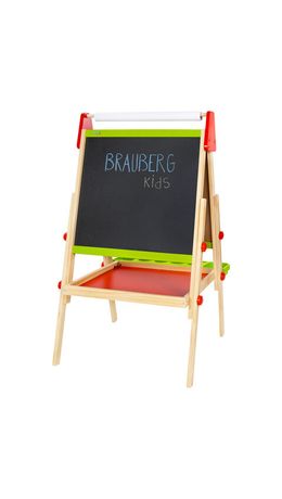 Мольберт растущий 3 в 1 для мела/магнитно-маркерный 48х43 см, BRAUBERG KIDS, 238151