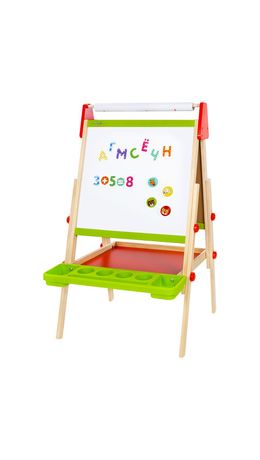 Мольберт растущий 3 в 1 для мела/магнитно-маркерный 48х43 см, BRAUBERG KIDS, 238151