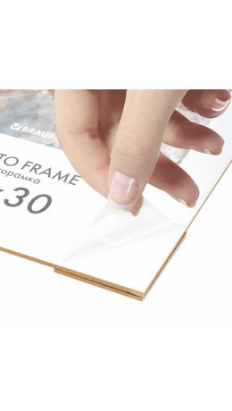 Рамка 21х30 см небьющаяся, КОМПЛЕКТ 3 шт., багет 29 мм, МДФ, BRAUBERG "Basic", черная, 391261