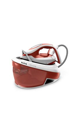 Парогенератор TEFAL SV8110E0, 2800 Вт, 6.3 Бар, постоянная подача пара 120 г/мин, паровой удар 420 г/мин, 1.8 л, белый/красный, 1830008618