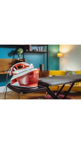 Парогенератор TEFAL SV8110E0, 2800 Вт, 6.3 Бар, постоянная подача пара 120 г/мин, паровой удар 420 г/мин, 1.8 л, белый/красный, 1830008618