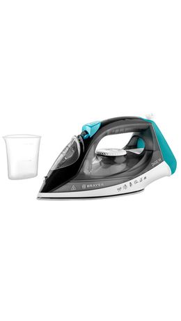 Утюг BRAYER BR4008, 2400 Вт, керамическое покрытие, автоотключение, самоочистка, антикапля, серый