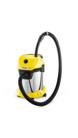 Пылесос хозяйственный KARCHER WD 3 S, мусоросборник 17 л, мощность 1000 Вт, желтый, 1.628-135.0