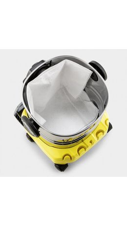 Пылесос хозяйственный KARCHER WD 6 PS, мусоросборник 30 л, мощность 1300 Вт, желтый, 1.628-360.0