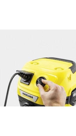 Пылесос хозяйственный KARCHER WD 3 P, мусоросборник 17 л, мощность 1000 Вт, желтый, 1.628-170.0