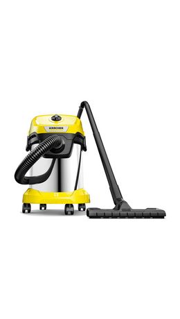Пылесос хозяйственный KARCHER WD 3 S, мусоросборник 17 л, мощность 1000 Вт, желтый, 1.628-135.0