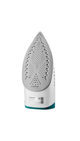 Утюг BRAYER BR4008, 2400 Вт, керамическое покрытие, автоотключение, самоочистка, антикапля, серый