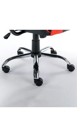 Кресло компьютерное BRABIX "Hunter GM-130", две подушки, экокожа, черное/красное, 532797