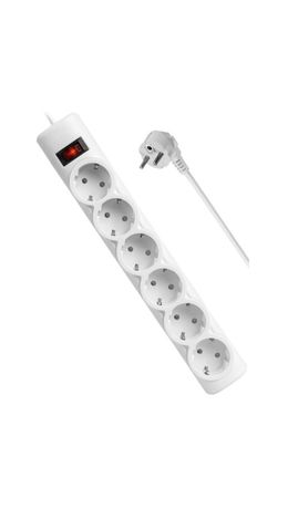 Сетевой фильтр DEFENDER DFS 155, 6 розеток, 5 м, белый, 99493