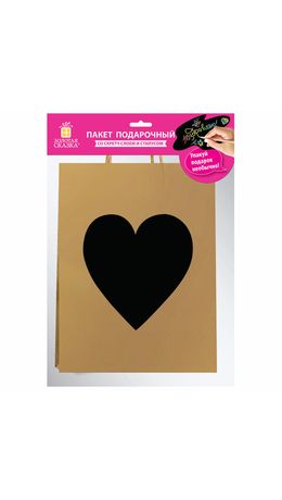 Пакет подарочный (1штука) 32x13x26см скретч-слой+стилус, "Kraft Mix", ассорти, ЗОЛОТАЯ СКАЗКА, 591972