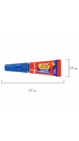 Клей моментальный суперклей экономичный BRAUBERG EXTRA 1 г суперпрочный, КОМПЛЕКТ 6 ШТ., 608109