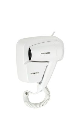 Фен для волос настенный SONNEN HD-2101 ULTRA PLUS, 1300 Вт, 2 скорости, белый, 608481