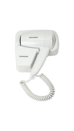 Фен для волос настенный SONNEN HD-2101 ULTRA PLUS, 1300 Вт, 2 скорости, белый, 608481