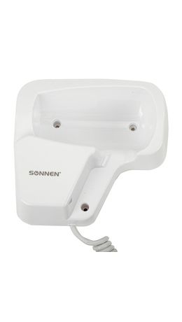 Фен для волос настенный SONNEN HD-2101 ULTRA PLUS, 1300 Вт, 2 скорости, белый, 608481