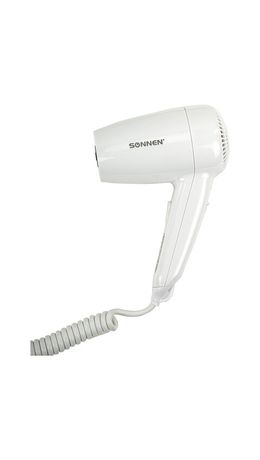 Фен для волос настенный SONNEN HD-2101 ULTRA PLUS, 1300 Вт, 2 скорости, белый, 608481