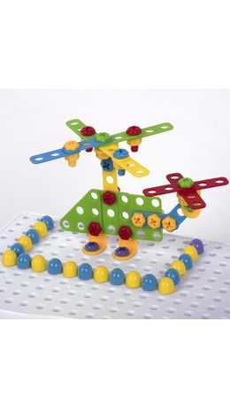 Конструктор с шуруповертом РАЗВИВАЮЩИЙ 247 деталей, BRAUBERG KIDS, 665204