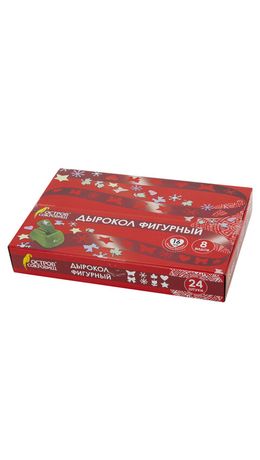 Дырокол фигурный 1 шт., диаметр вырубки 16 мм, 8 видов ассорти, ОСТРОВ СОКРОВИЩ, 665225