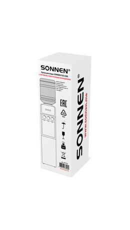 Кулер для воды SONNEN FSE-03Ri, напольный, НАГРЕВ/ОХЛАЖДЕНИЕ ЭЛЕКТРОННОЕ, 3 крана, шкаф, 455743
