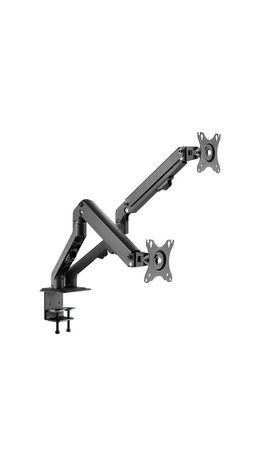 Кронштейн для двух мониторов настольный VESA 75х75, 100х100, 17"-27", до 14 кг, SONNEN MOTION, 455945