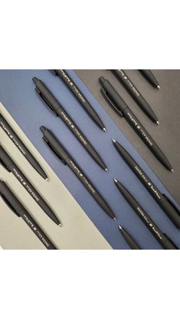 Ручка шариковая автоматическая BRUNO VISCONTI "SlimClick Black", синяя, черный корпус, 0,5 мм, 20-0073