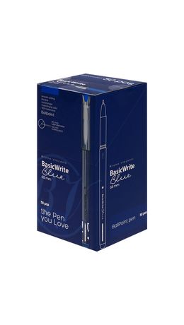 Ручка шариковая BRUNO VISCONTI "BasicWrite", синяя, Breeze, 0,5 мм, линия 0,4 мм, 20-0317/01
