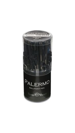 Ручка шариковая BRUNO VISCONTI "Palermo", черный стальной корпус, 0,7 мм, синяя, 20-0250/20