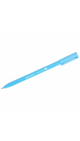 Ручка шариковая BRAUBERG TRIOS BLUE, СИНЯЯ, трехгранная, корпус голубой, игольчатый узел 0,7 мм, линия 0,5 мм, 144158