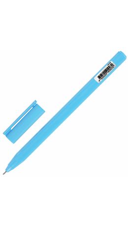 Ручка шариковая BRAUBERG TRIOS BLUE, СИНЯЯ, трехгранная, корпус голубой, игольчатый узел 0,7 мм, линия 0,5 мм, 144158