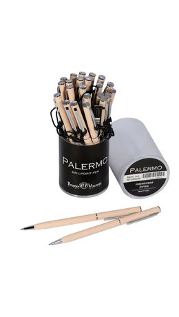 Ручка шариковая BRUNO VISCONTI "Palermo", пудровый металлический корпус, 0,7 мм, синяя, 20-0250/16