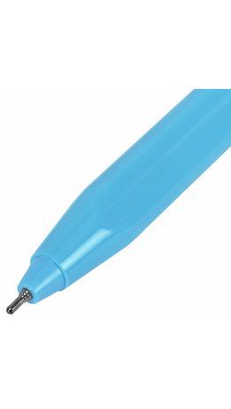 Ручка шариковая BRAUBERG TRIOS BLUE, СИНЯЯ, трехгранная, корпус голубой, игольчатый узел 0,7 мм, линия 0,5 мм, 144158