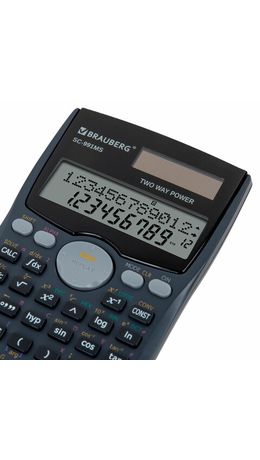 Калькулятор инженерный BRAUBERG SC-991MS (157x82 мм), 401 функция, 10+2 разрядов, двойное питание, 271724