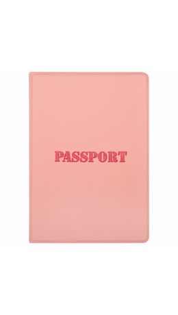 Обложка для паспорта, мягкий полиуретан, "PASSPORT", нежно-розовая, STAFF, 238403