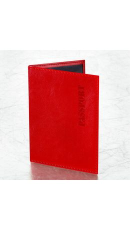 Обложка для паспорта экокожа, мягкая вставка изолон, "PASSPORT", красная, STAFF "Profit", 238408