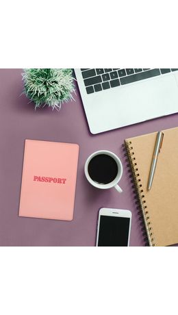 Обложка для паспорта, мягкий полиуретан, "PASSPORT", нежно-розовая, STAFF, 238403