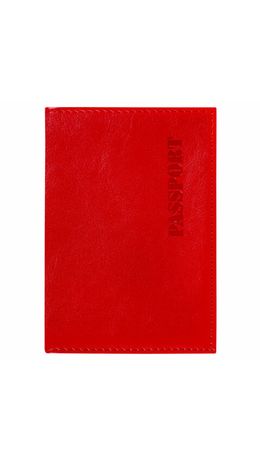 Обложка для паспорта экокожа, мягкая вставка изолон, "PASSPORT", красная, STAFF "Profit", 238408