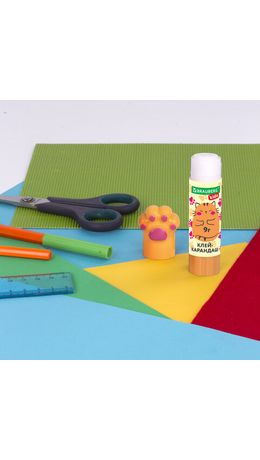 Клей-карандаш "Лапки" Cat Paw, 9 г, фигурный колпачок, BRAUBERG KIDS, 271981