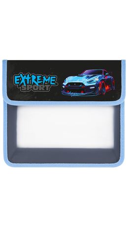 Папка для тетрадей ЮНЛАНДИЯ А5, пластик, 2 отделения, клапан на липучке, Extreme, 272190