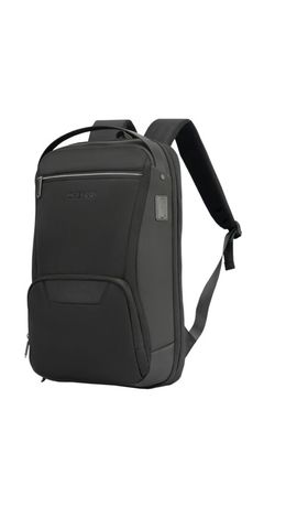 Рюкзак HEIKKI HIGH TECH (ХЕЙКИ) с отделением для ноутбука, USB-порт, черный, 46x30x10 см, 272588