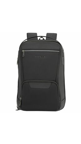 Рюкзак HEIKKI HIGH TECH (ХЕЙКИ) с отделением для ноутбука, USB-порт, черный, 46x30x10 см, 272588
