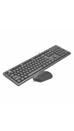 Набор проводной A4TECH KK-3330, USB, клавиатура 104 клавиши, мышь 2 кнопки + 1 кнопка-колесо, черная, 1530249