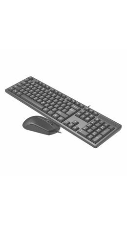 Набор проводной A4TECH KK-3330, USB, клавиатура 104 клавиши, мышь 2 кнопки + 1 кнопка-колесо, черная, 1530249