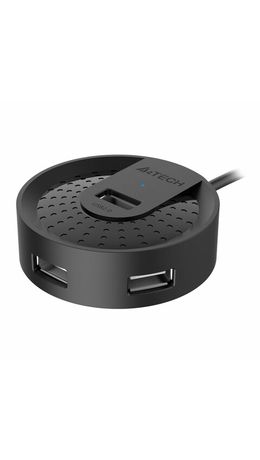 Хаб A4TECH HUB-20, USB 2.0, 4 порта, черный, 1874611