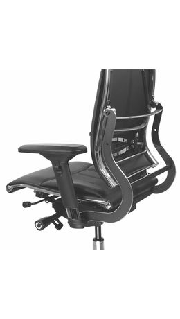 Кресло МЕТТА "YOGA" Y 2DM B2-10D, 2D-спинка, 3D-подголовник, 4D-подлокотники, экокожа, черное