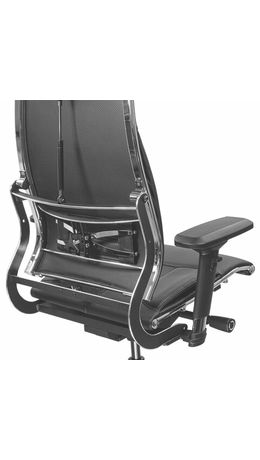 Кресло МЕТТА "YOGA" Y 2DM B2-10D, 2D-спинка, 3D-подголовник, 4D-подлокотники, экокожа, черное