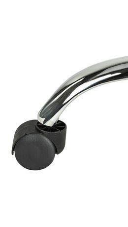 Кресло стул BRABIX "Eames MG-310 CH", хром, пластик черный, экокожа черная, 532925