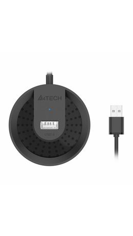 Хаб A4TECH HUB-20, USB 2.0, 4 порта, черный, 1874611