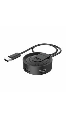 Хаб A4TECH HUB-20, USB 2.0, 4 порта, черный, 1874611