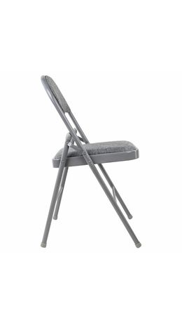 Стул складной BRABIX "Golf Plus CF-003 КОМФОР"Т, серый каркас, серая ткань, 532890